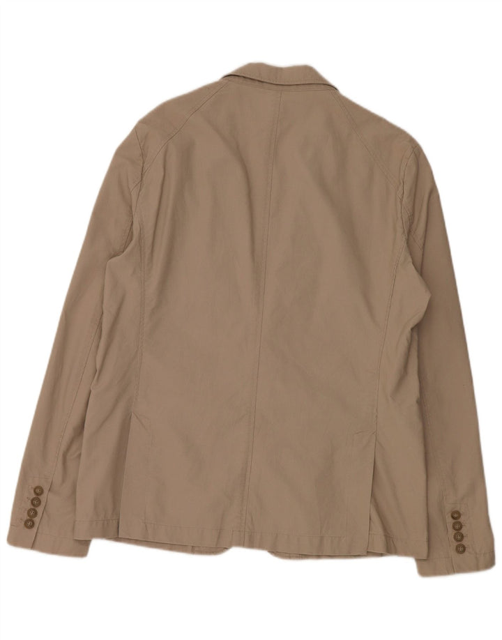 ZARA Giacca Blazer a 2 Bottoni da Uomo EU 54 XL Cotone Beige
