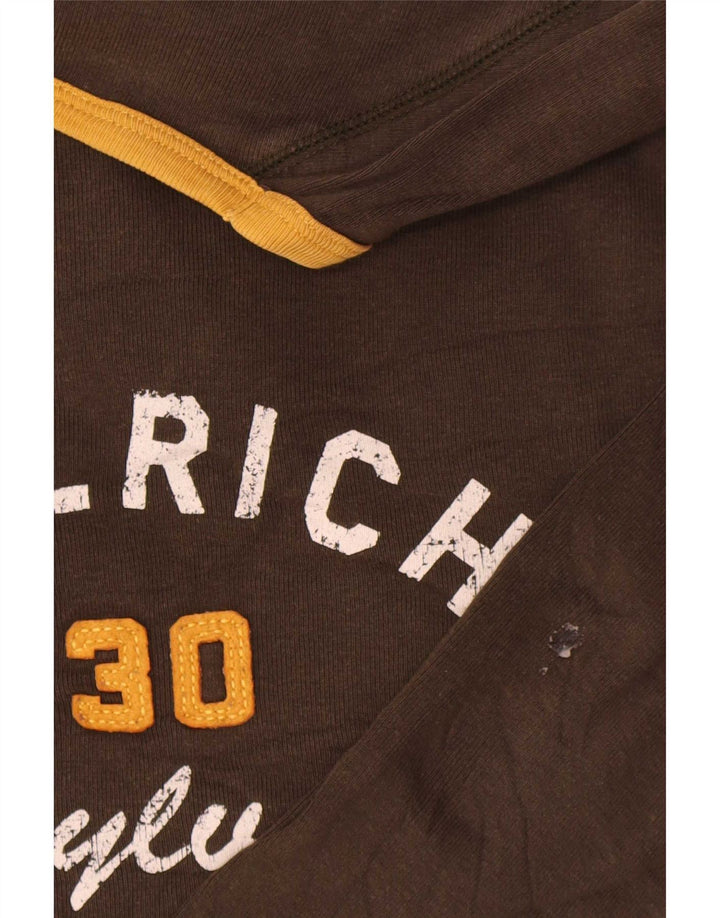 Woolrich Uomo Graphic Top Manica Lunga 2XL Cotone Marrone