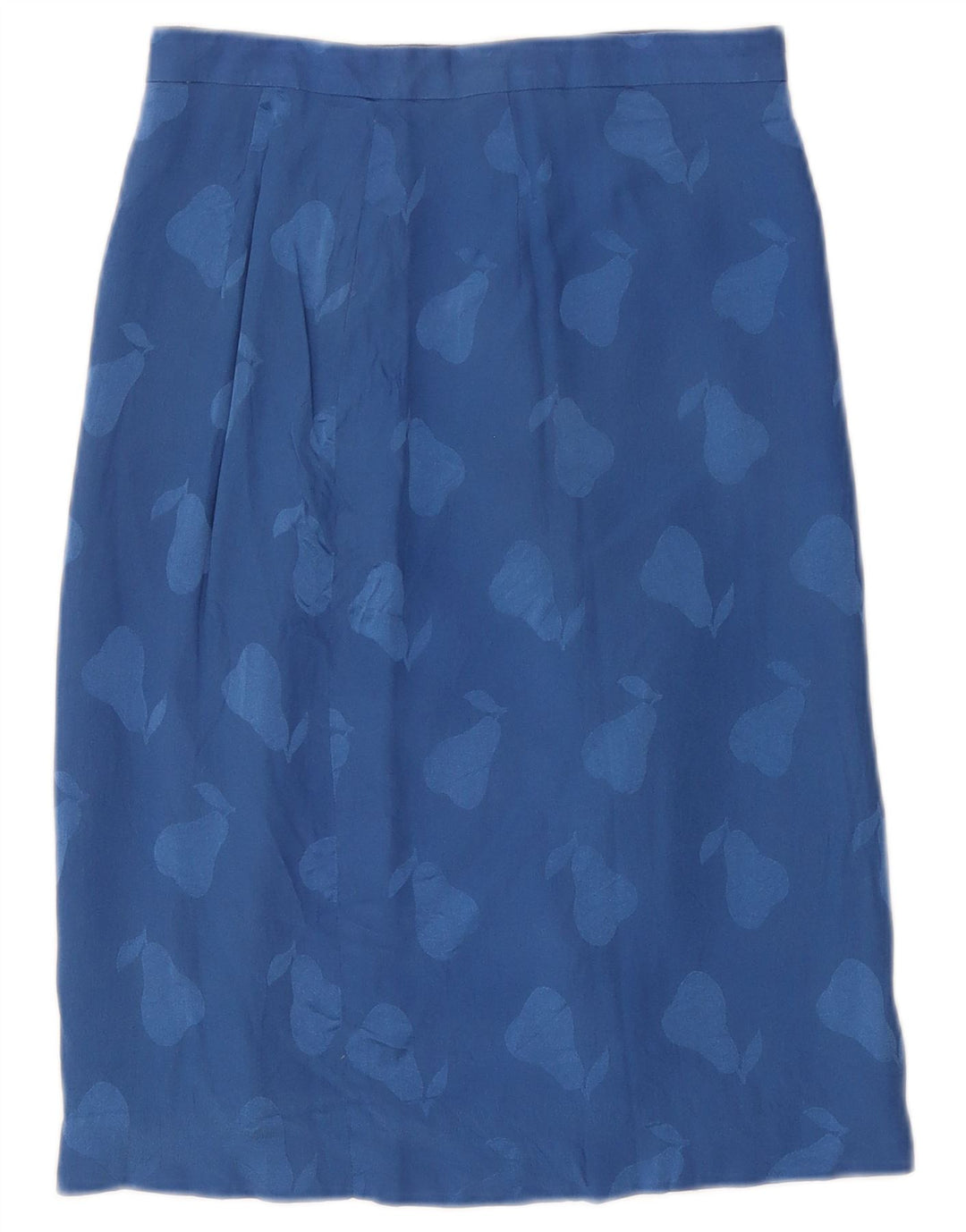 Gonna dritta da donna vintage con motivo astratto W26 piccola blu