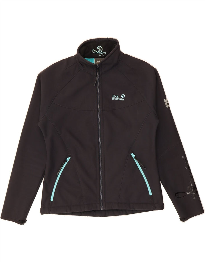 JACK WOLFSKIN Womens Bomber Jacket UK 12/14 Medium Grey Polyester Vintage Jack Wolfskin and Second-Hand Jack Wolfskin from Messina Hembry 