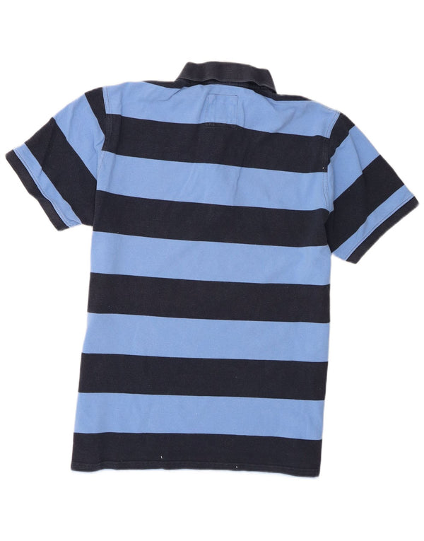 Crew Clothing Polo da uomo grande in cotone a righe blu navy