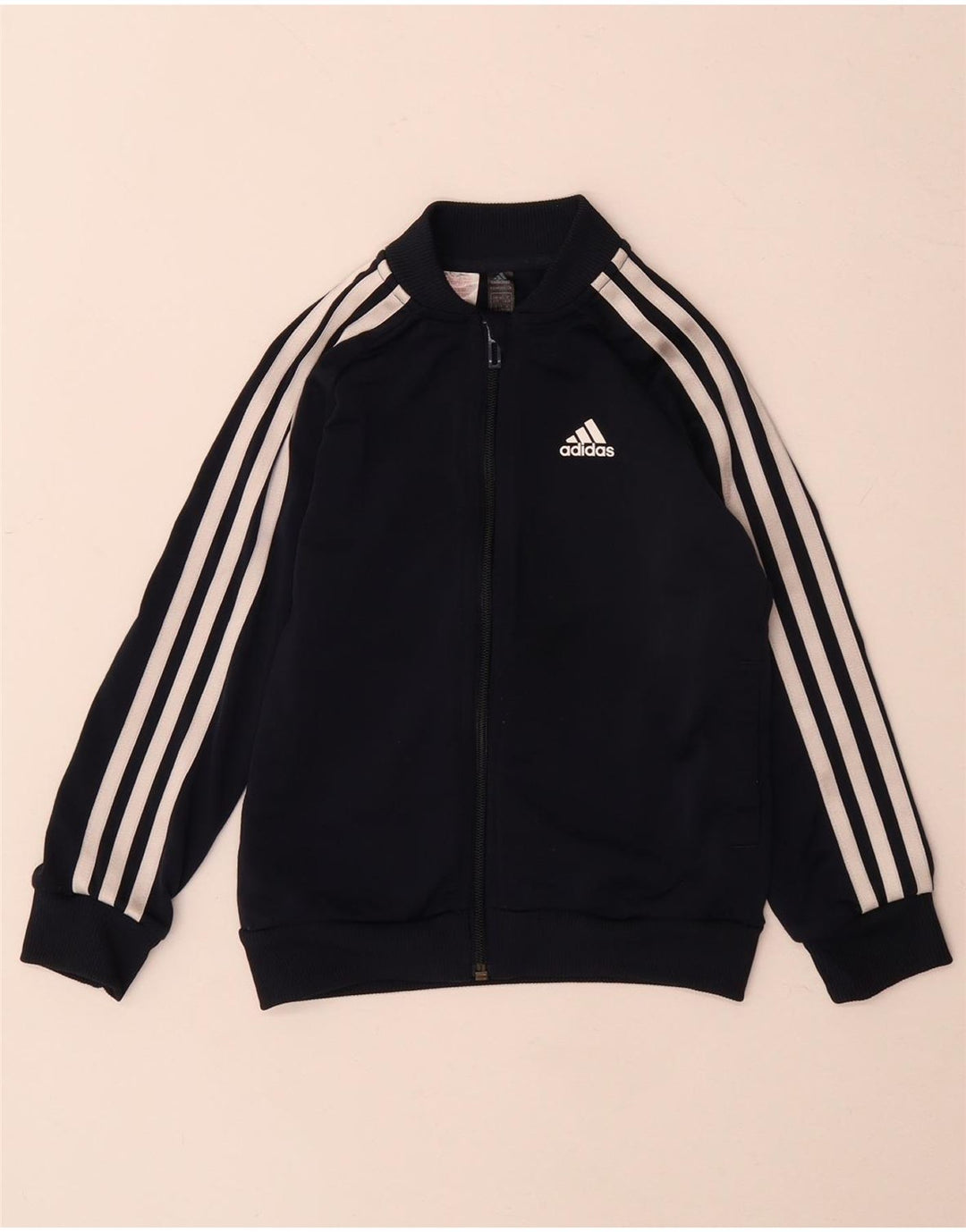 Giacca da tuta da ragazzo Adidas 6-7 anni in poliestere blu navy