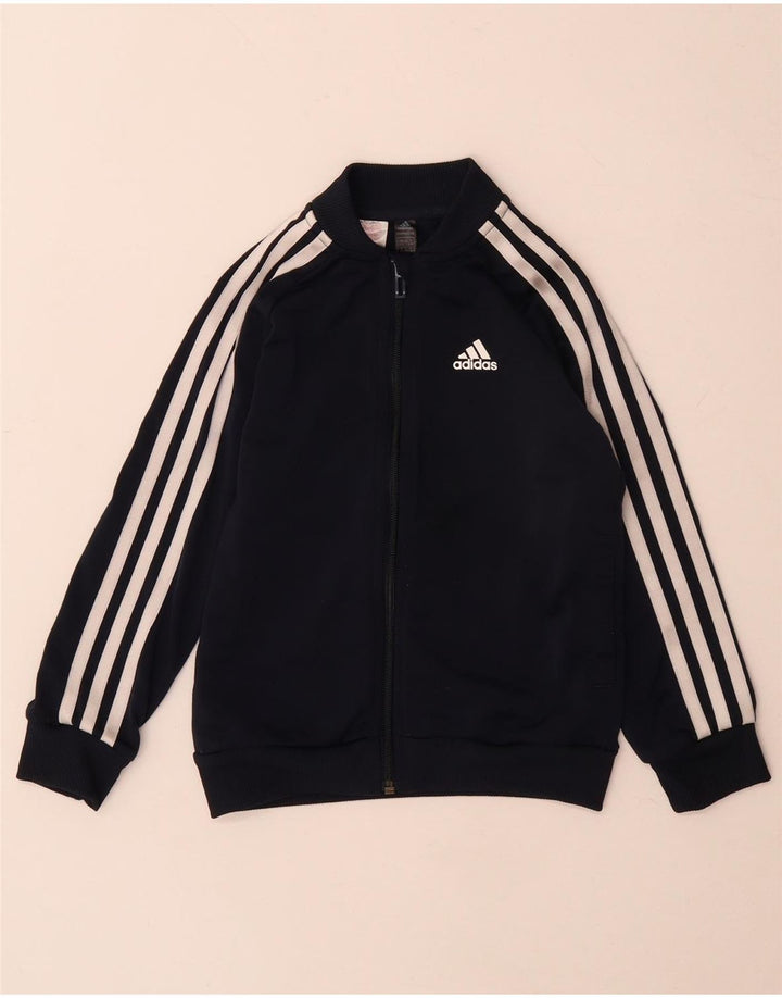 Giacca da tuta da ragazzo Adidas 6-7 anni in poliestere blu navy