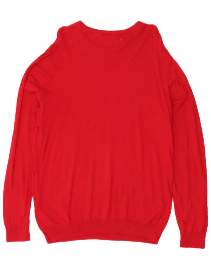 Maglione maglione con scollo a barca da uomo Wrangler 2XL cotone rosso