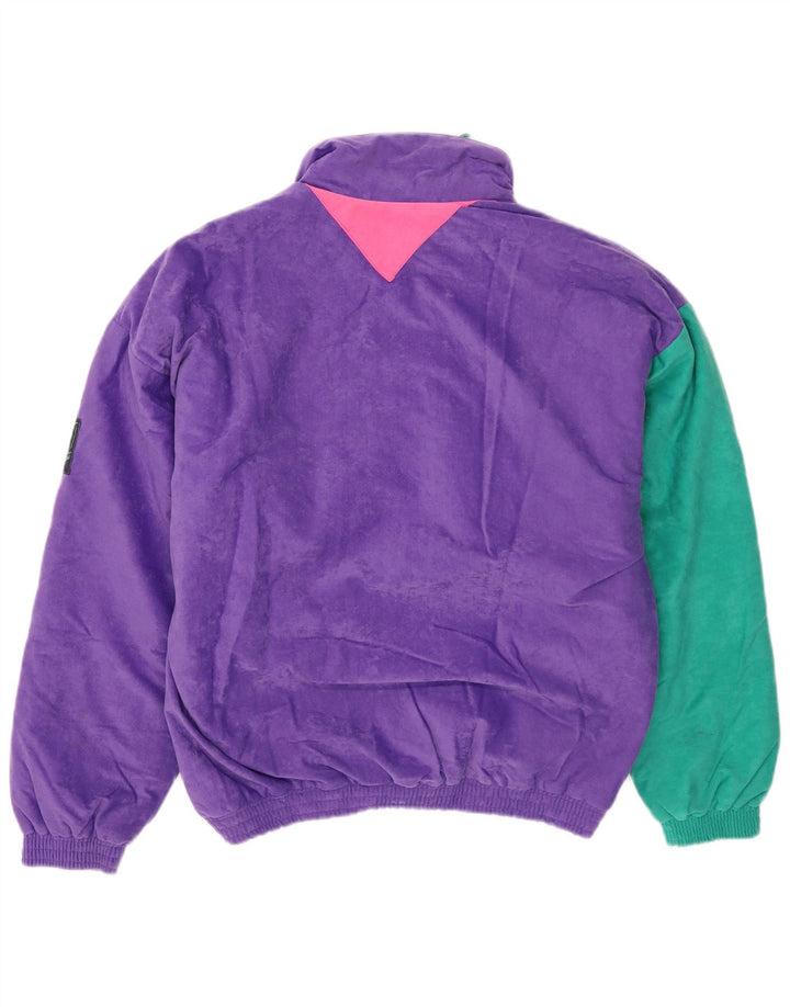 VERTICAL Giacca a vento pullover da uomo UK 38 Blocco colore viola medio