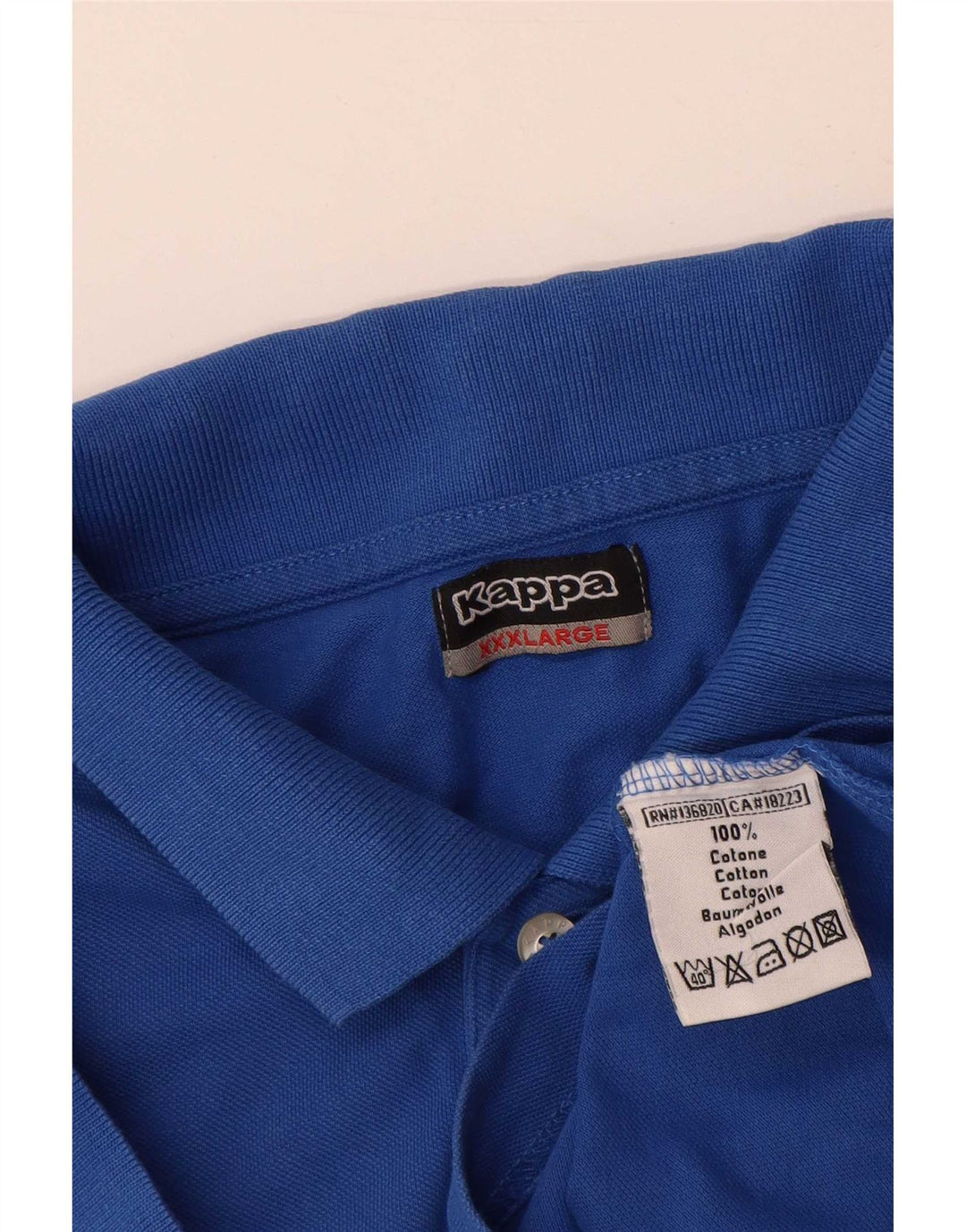 Polo Kappa Uomo 3XL Cotone Blu