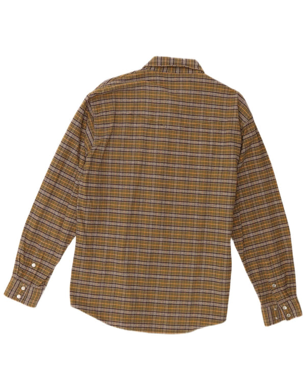 Camicia da uomo in flanella Wrangler, cotone a quadri kaki grande