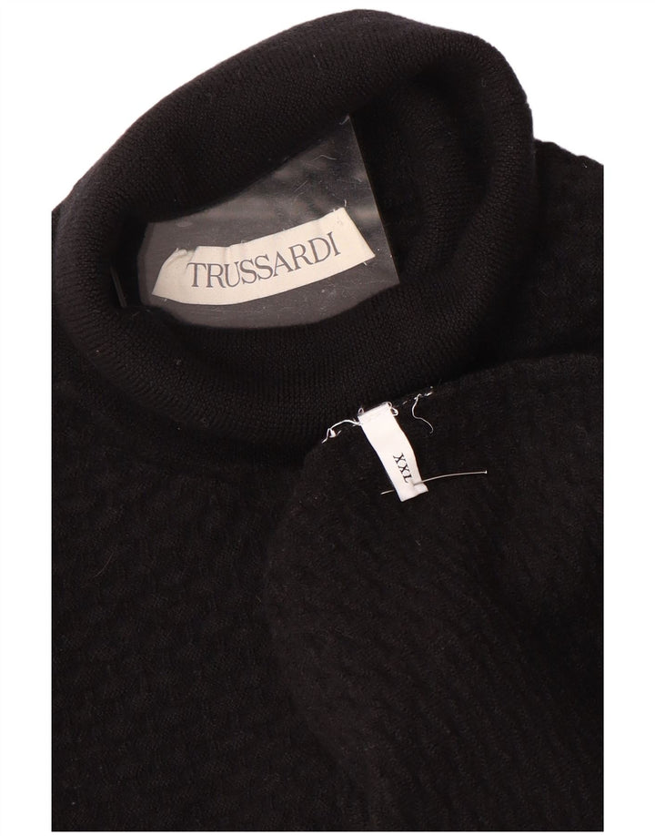 Maglione maglione a collo alto da donna TRUSSARDI UK 20 2XL Nero