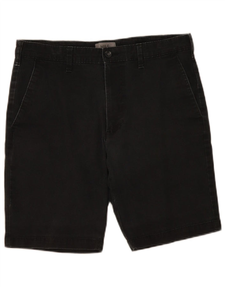 Pantaloncini chino da uomo Marks & Spencer W32 cotone nero medio