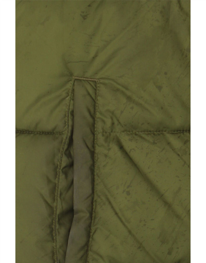 ELLESSE Giacca imbottita con cappuccio da uomo UK 36 Small Verde Poliestere