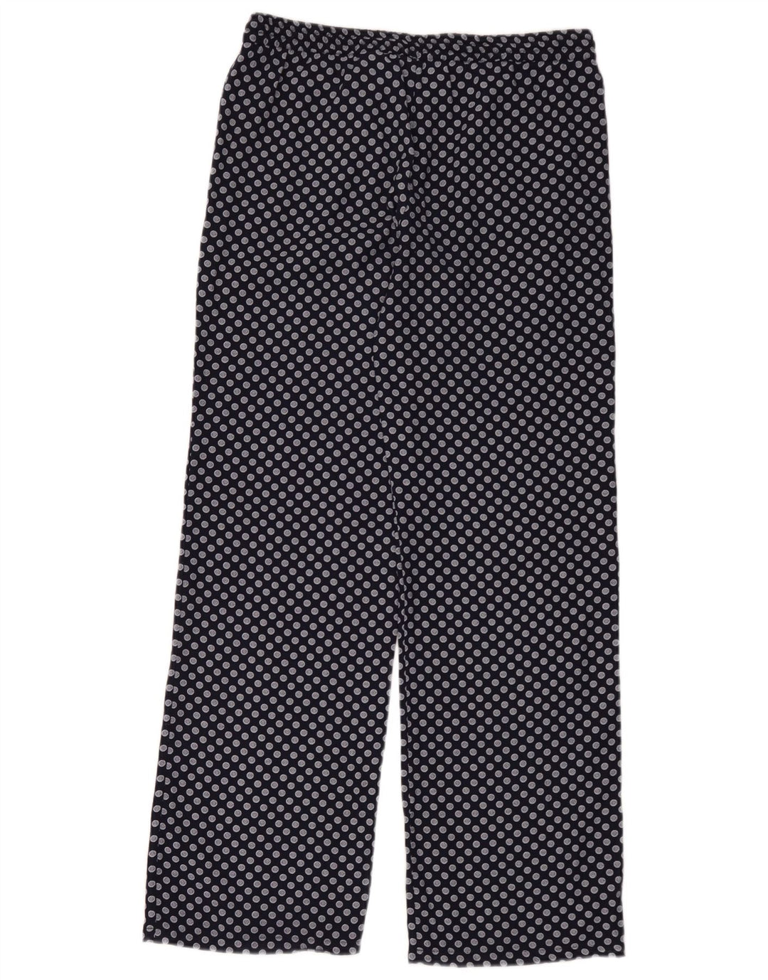 Pantaloni a gamba larga da donna Zara medi W30 L32 poliestere maculato blu navy