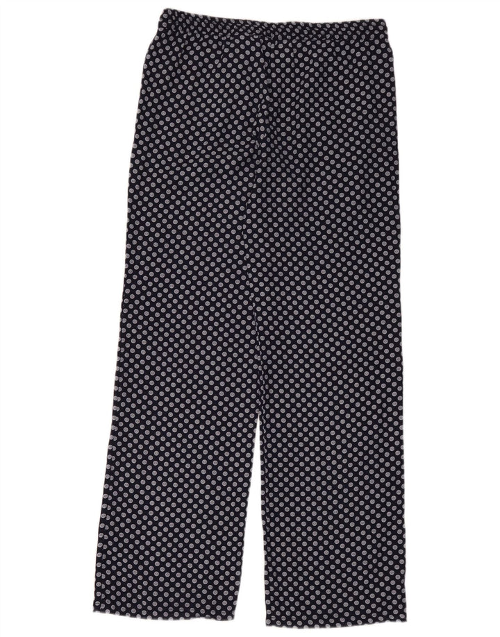Pantaloni a gamba larga da donna Zara medi W30 L32 poliestere maculato blu navy