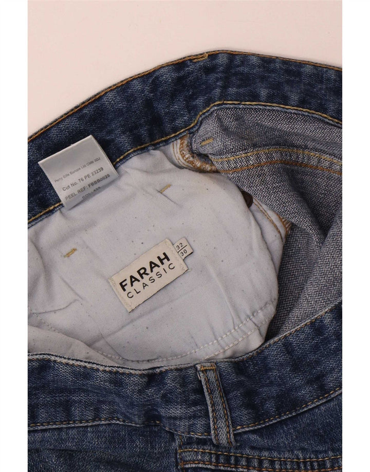 Jeans corti vestibilità classica da donna Farah W32 L24 cotone blu