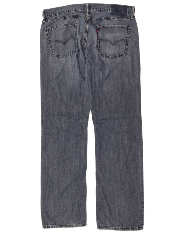 Levi's Womens Straight Jeans W36 L34 Blue Cotton