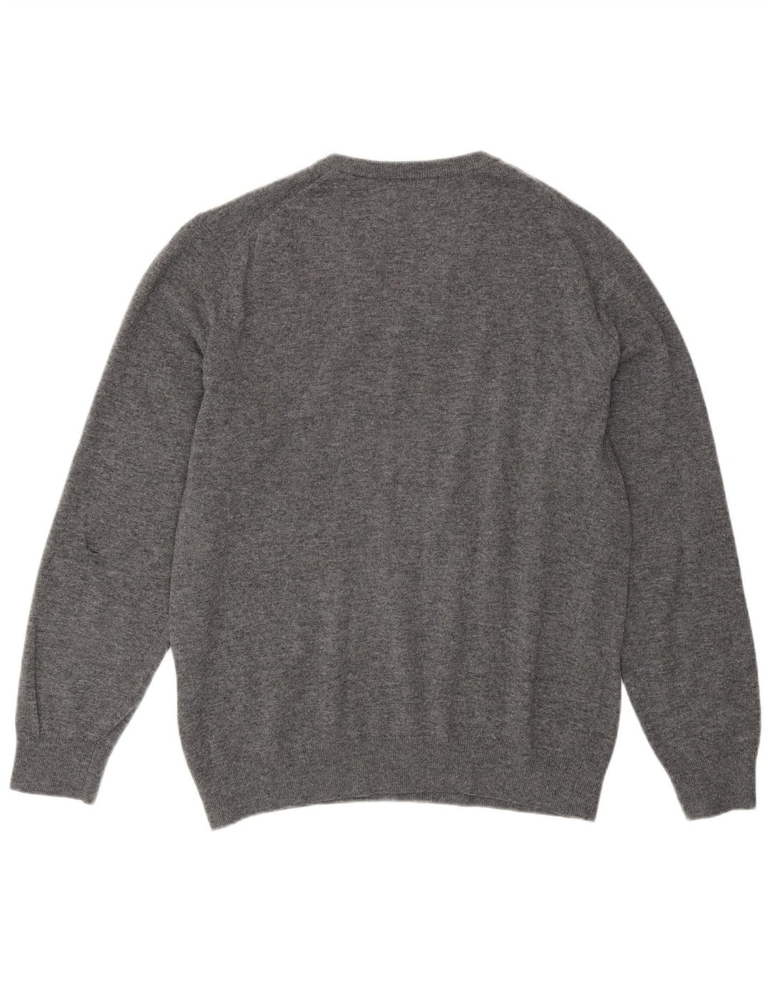 GANT Maglione da uomo con scollo a V XL in lana d'agnello grigia