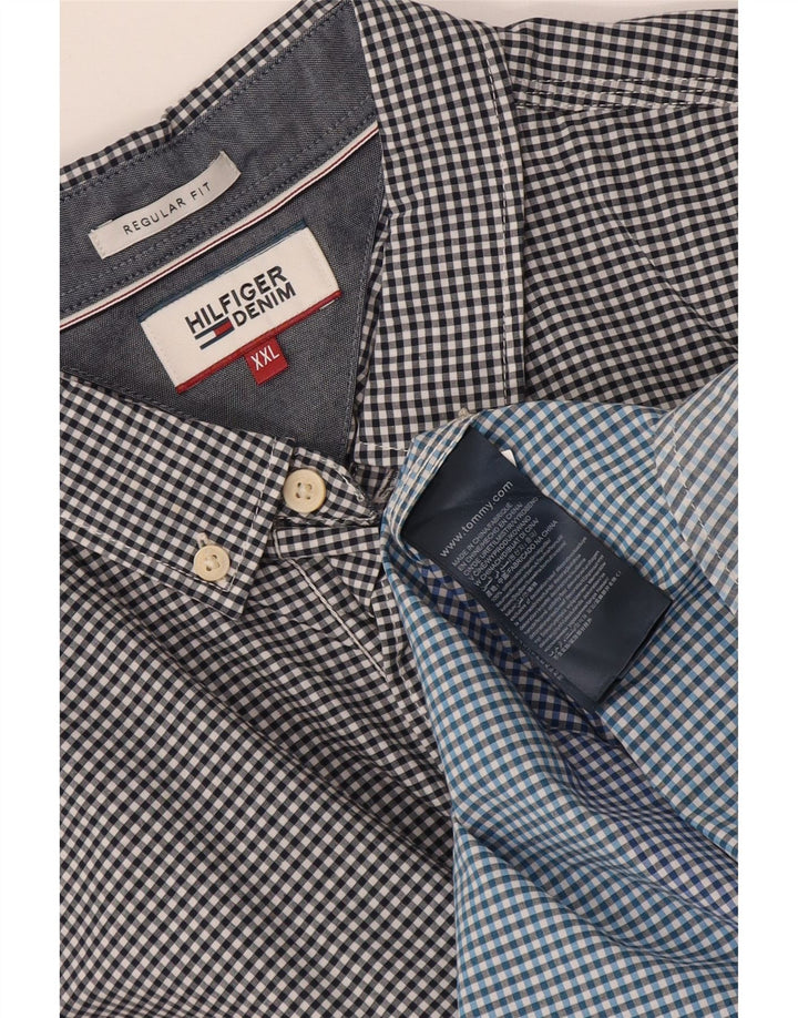 Camicia da uomo Regular Fit Tommy Hilfiger 2XL in cotone a quadretti multicolore