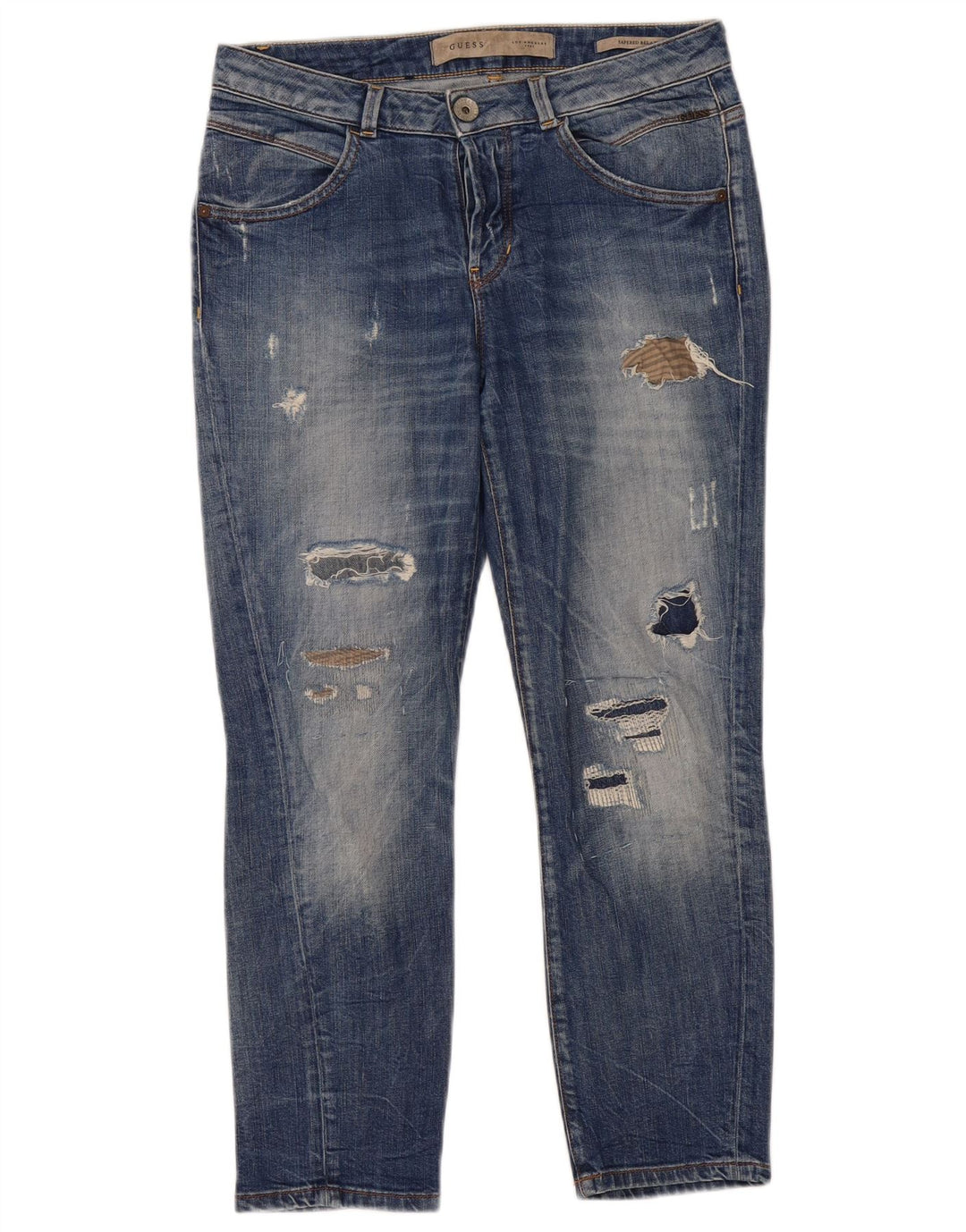 Jeans Guess da donna affusolati con vestibilità rilassata W26 L26 in cotone blu