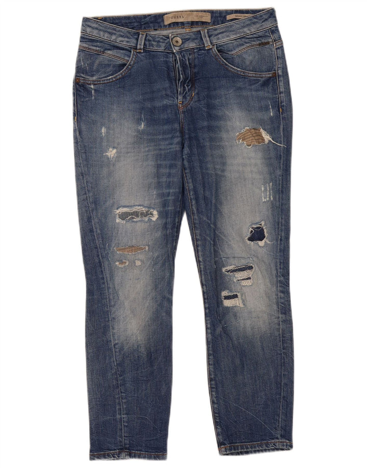 Jeans Guess da donna affusolati con vestibilità rilassata W26 L26 in cotone blu