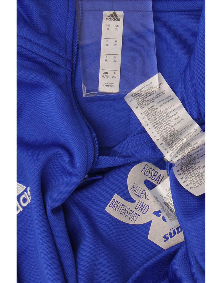 Top da tuta ADIDAS da uomo Aeroready Graphic Zip Neck Pullover XL Blu