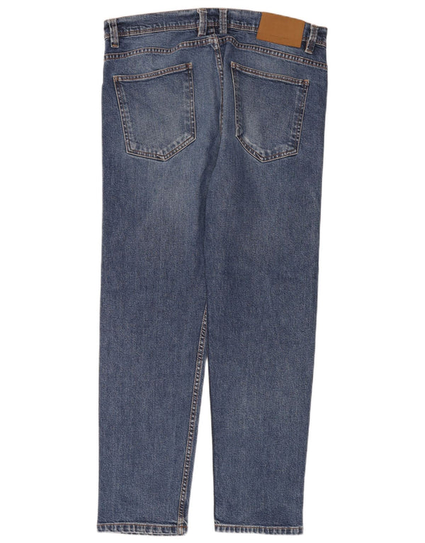 Jeans dritti da uomo Zara EU 46 XL W36 L30 cotone blu