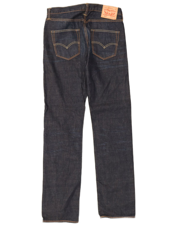 Levi's Mens 501 Straight Jeans W32 L34 Navy Blue Cotton