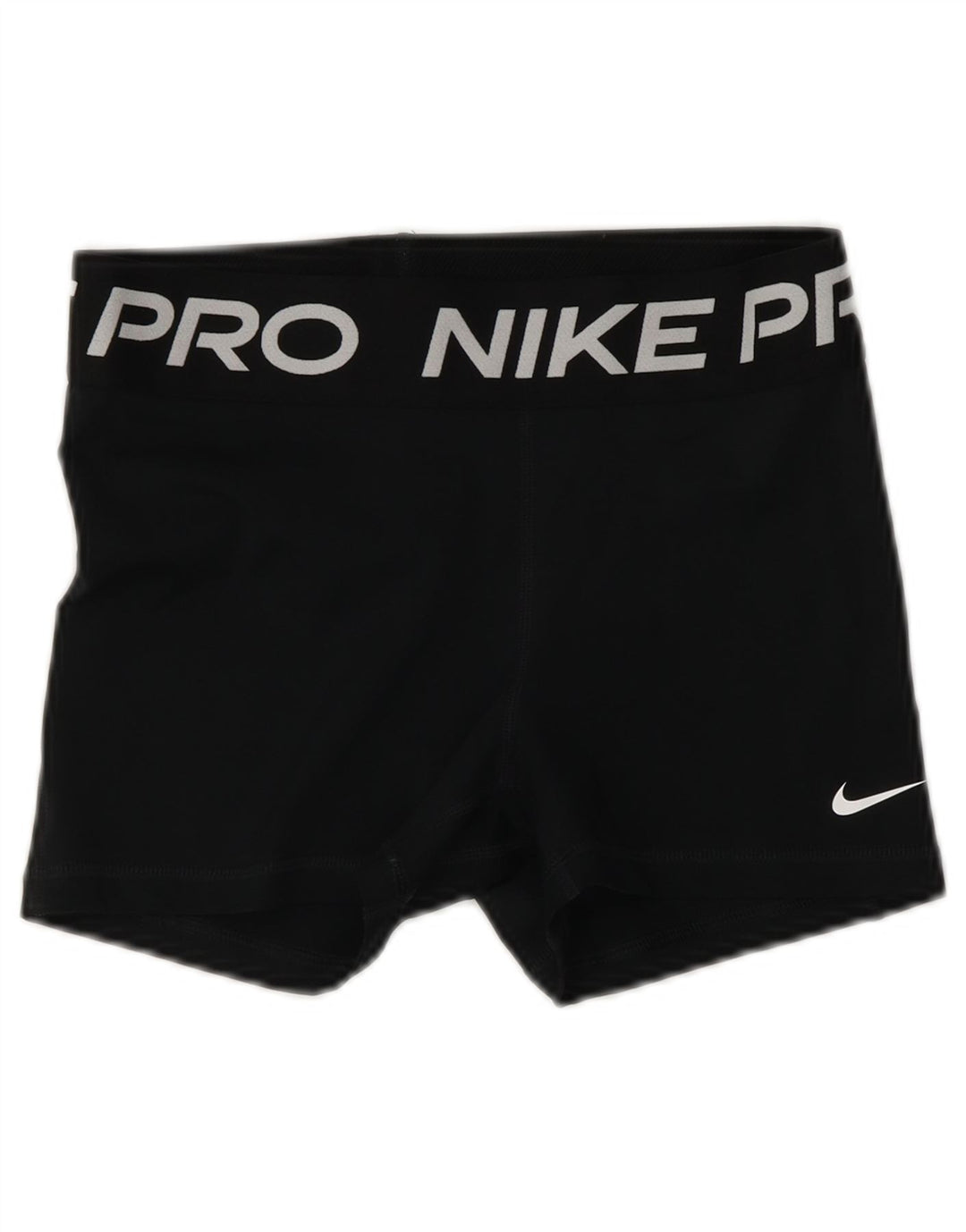 NIKE Pantaloncini sportivi grafici Dri Fit da donna UK 10 piccoli poliestere nero