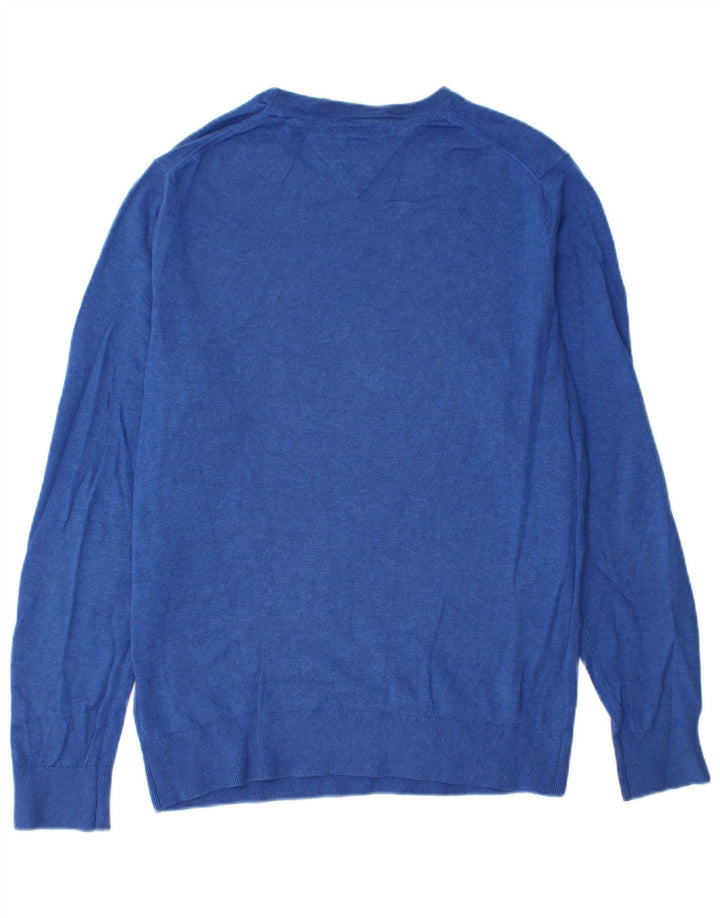 Maglione maglione girocollo da uomo Tommy Hilfiger cotone blu medio