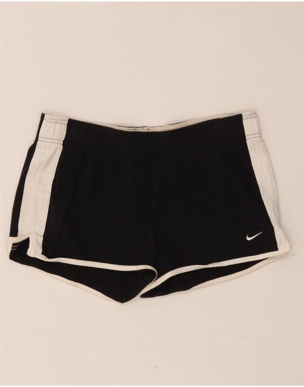 Pantaloncini sportivi Nike da donna UK 14 cotone color block medio nero