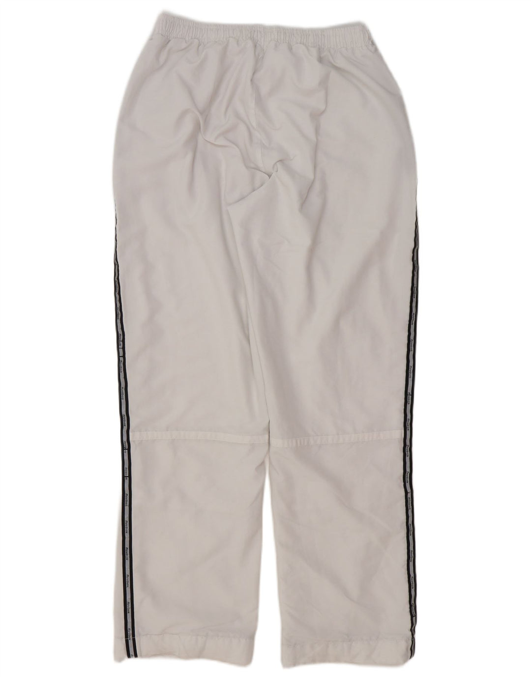 Pantaloni da tuta grafica Reebok da uomo in poliestere color block bianco medio