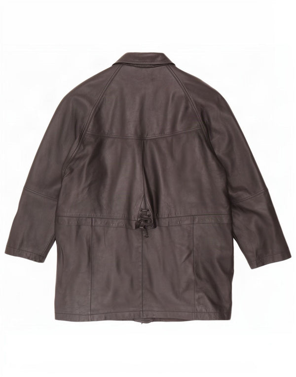 Cappotto in pelle da donna C&A UK 16 grande nero