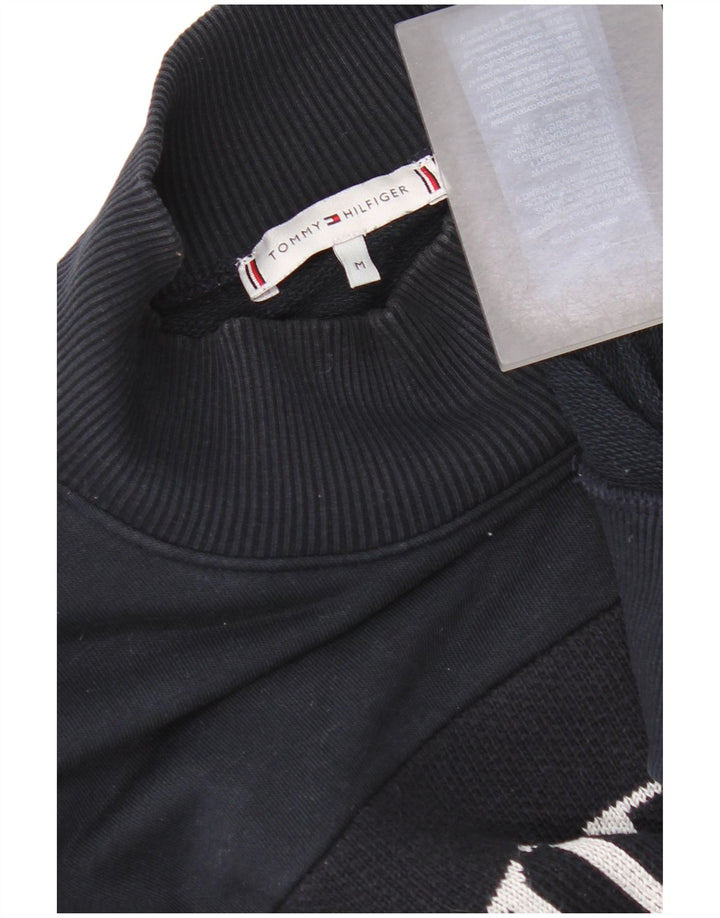 Felpa grafica da donna Tommy Hilfiger Maglione UK 14 cotone nero medio