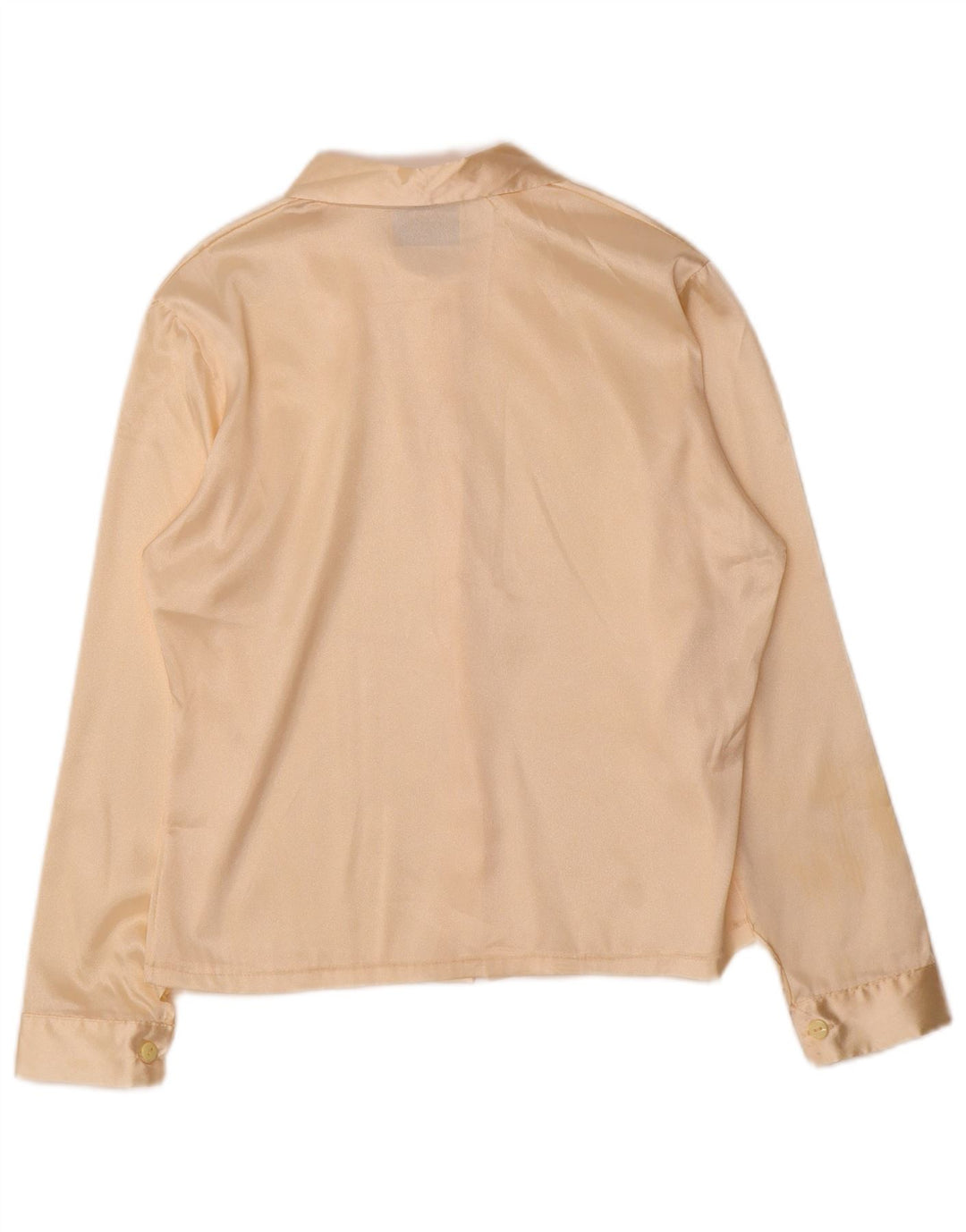 Camicetta camicia vintage da donna UK 14 beige medio