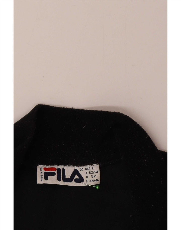 Maglione in pile Fila da uomo con zip e collo IT 52/54 Large Nero