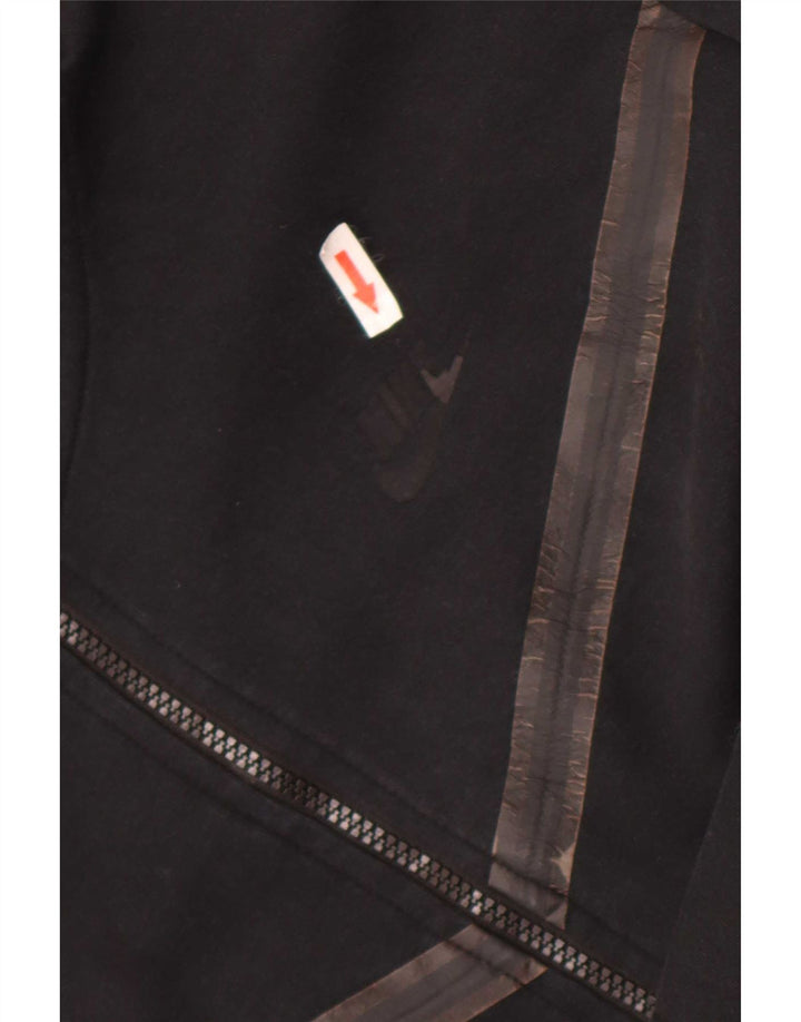 Felpa con cappuccio e zip Nike da uomo, grande, in cotone nero