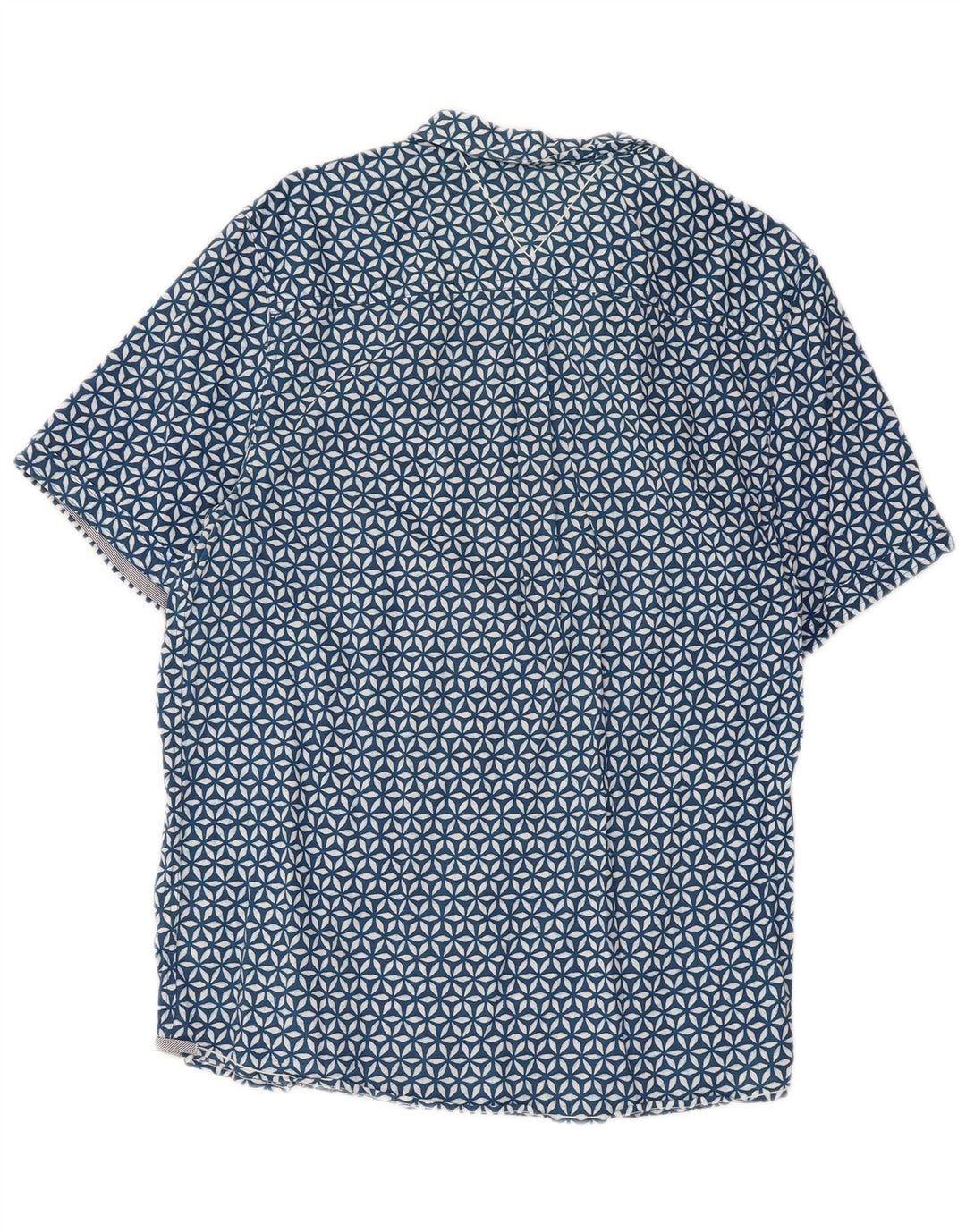 Camicia da uomo a maniche corte dalla vestibilità classica di White Stuff, in cotone floreale blu grande