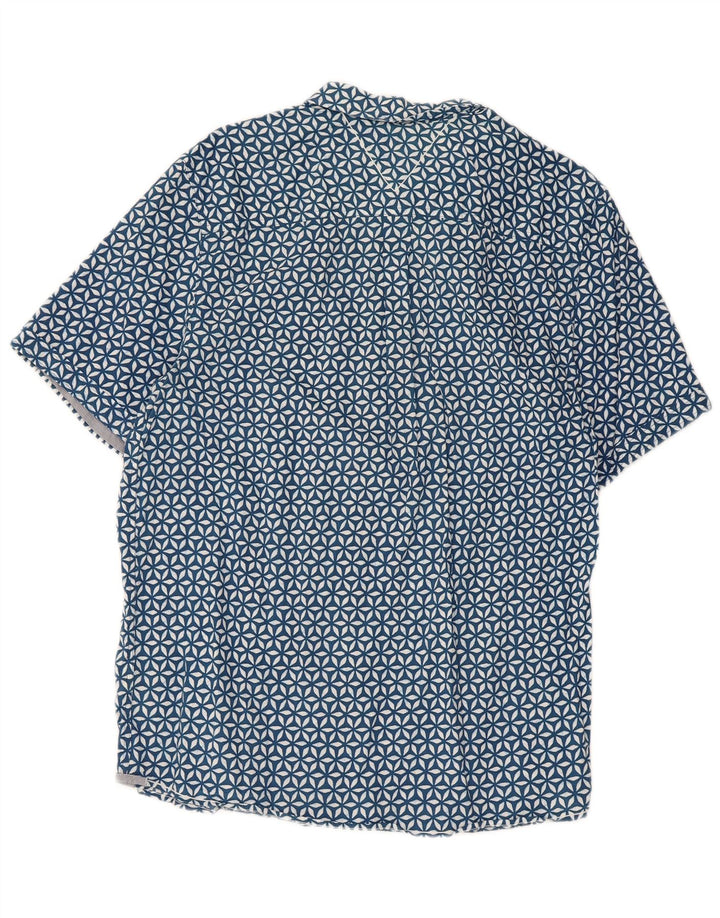 Camicia da uomo a maniche corte dalla vestibilità classica di White Stuff, in cotone floreale blu grande