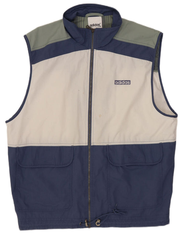 Gilet da uomo ADIDAS UK 42/44 grande poliestere color block multicolore