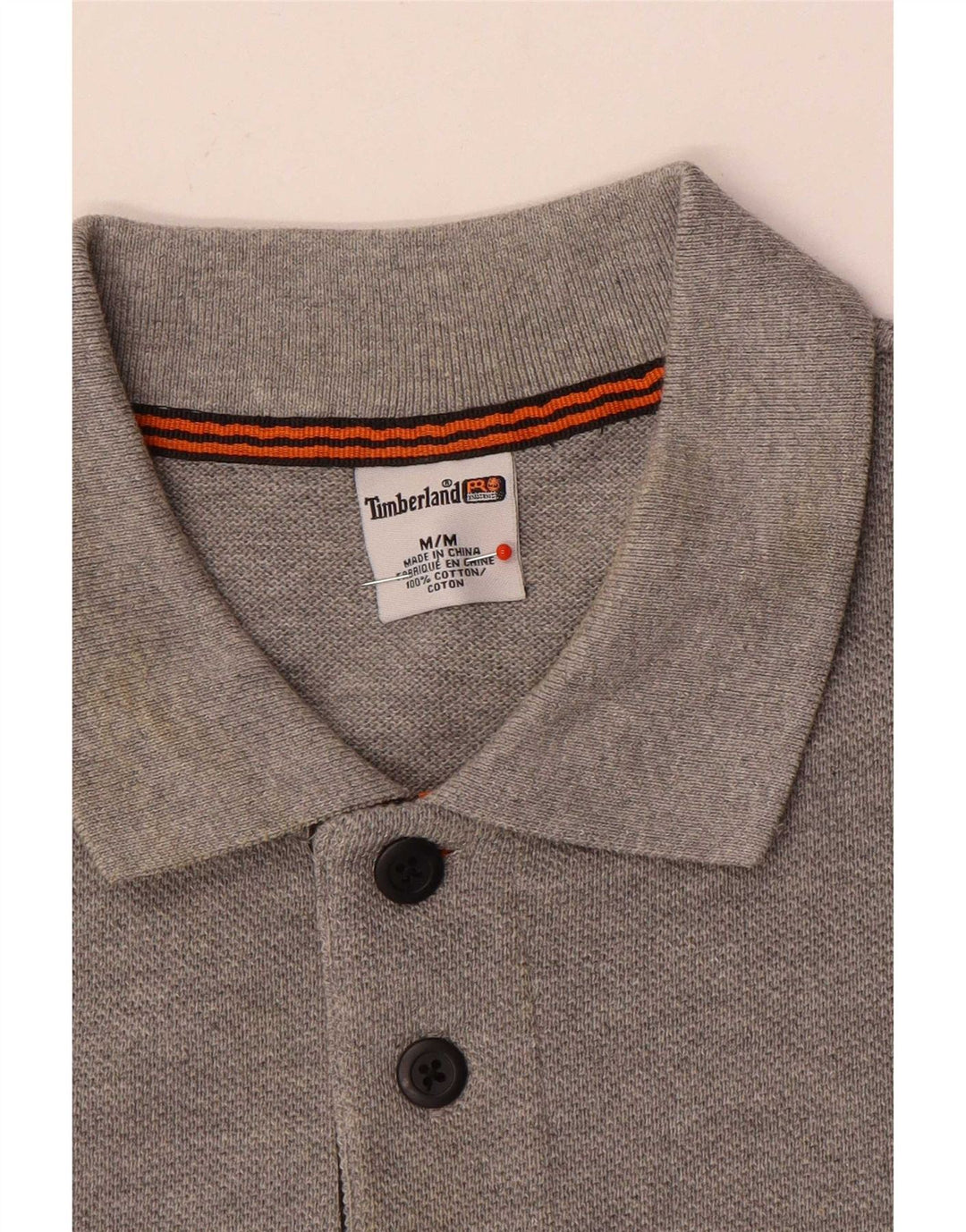 Polo da uomo Timberland in cotone grigio medio