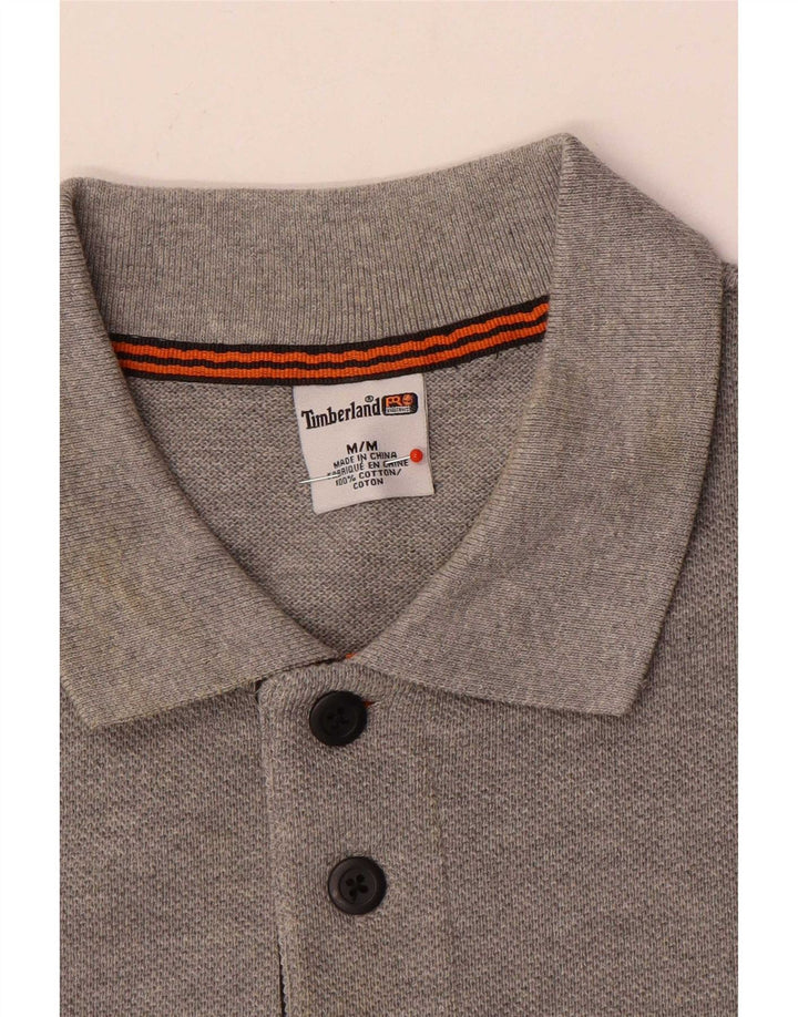 Polo da uomo Timberland in cotone grigio medio