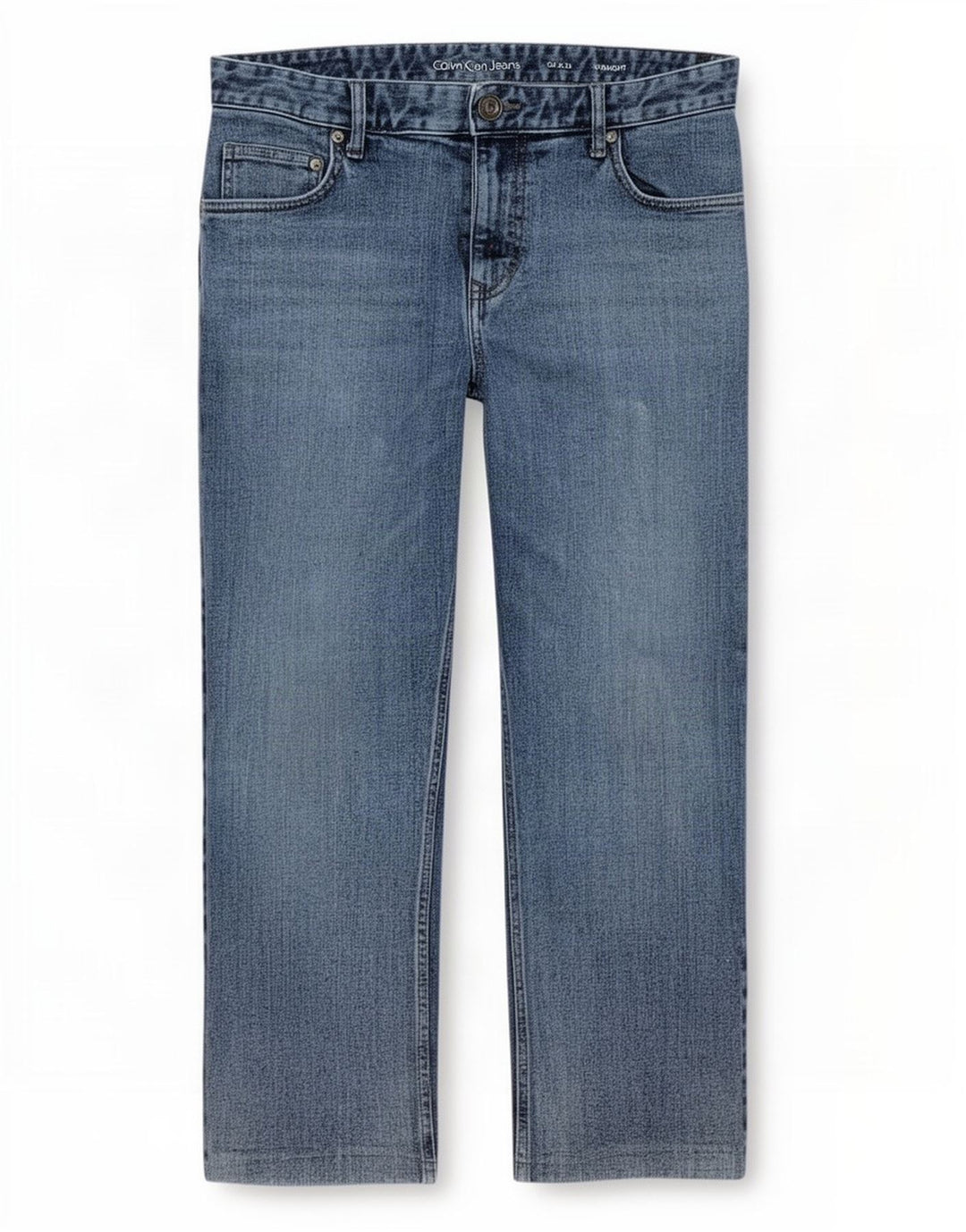 Jeans dritti da uomo Calvin Klein W34 L26 cotone blu