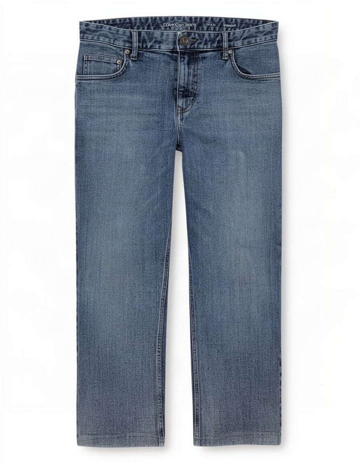 Jeans dritti da uomo Calvin Klein W34 L26 cotone blu