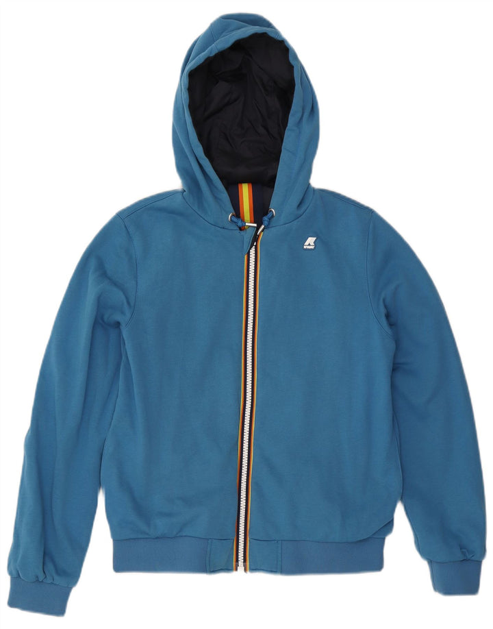 Giacca reversibile con cappuccio da donna K-Way UK 10 Small Blu Navy Cotone