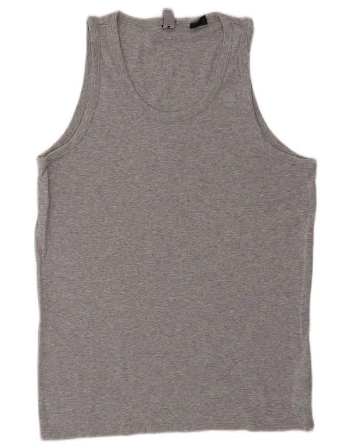 Canotta da uomo G-STAR grande in cotone grigio