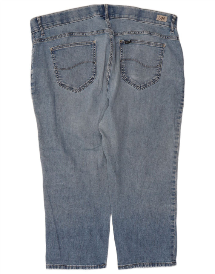 Pantaloncini in denim Bermuda vestibilità regolare da donna a vita media LEE W40 2XL cotone blu