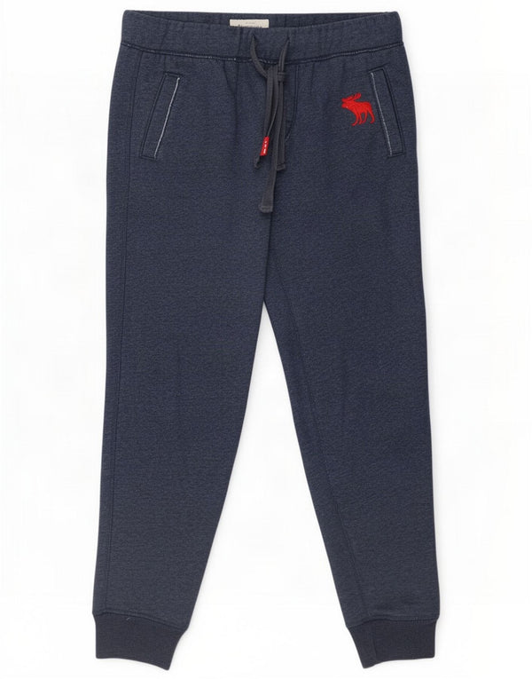 Abercrombie & Fitch Pantaloni da tuta da uomo Joggers Large Blu navy Cotone