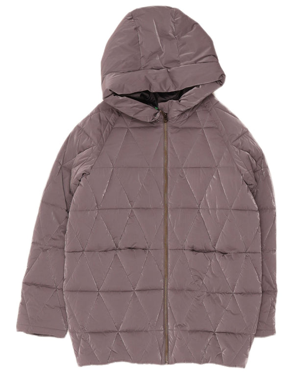 Cappotto imbottito con cappuccio per bambina Benetton 15-16 anni 2XL Poliestere grigio