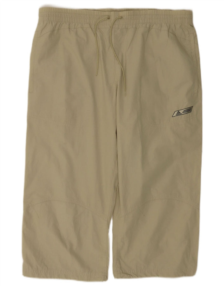 Pantaloni da tuta Adidas Capri da uomo, poliestere medio kaki