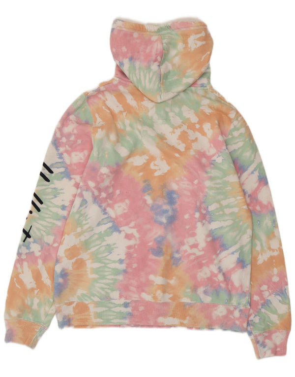 Maglione con cappuccio grafico da donna HOLLISTER UK 14 Tie Dye multicolore medio