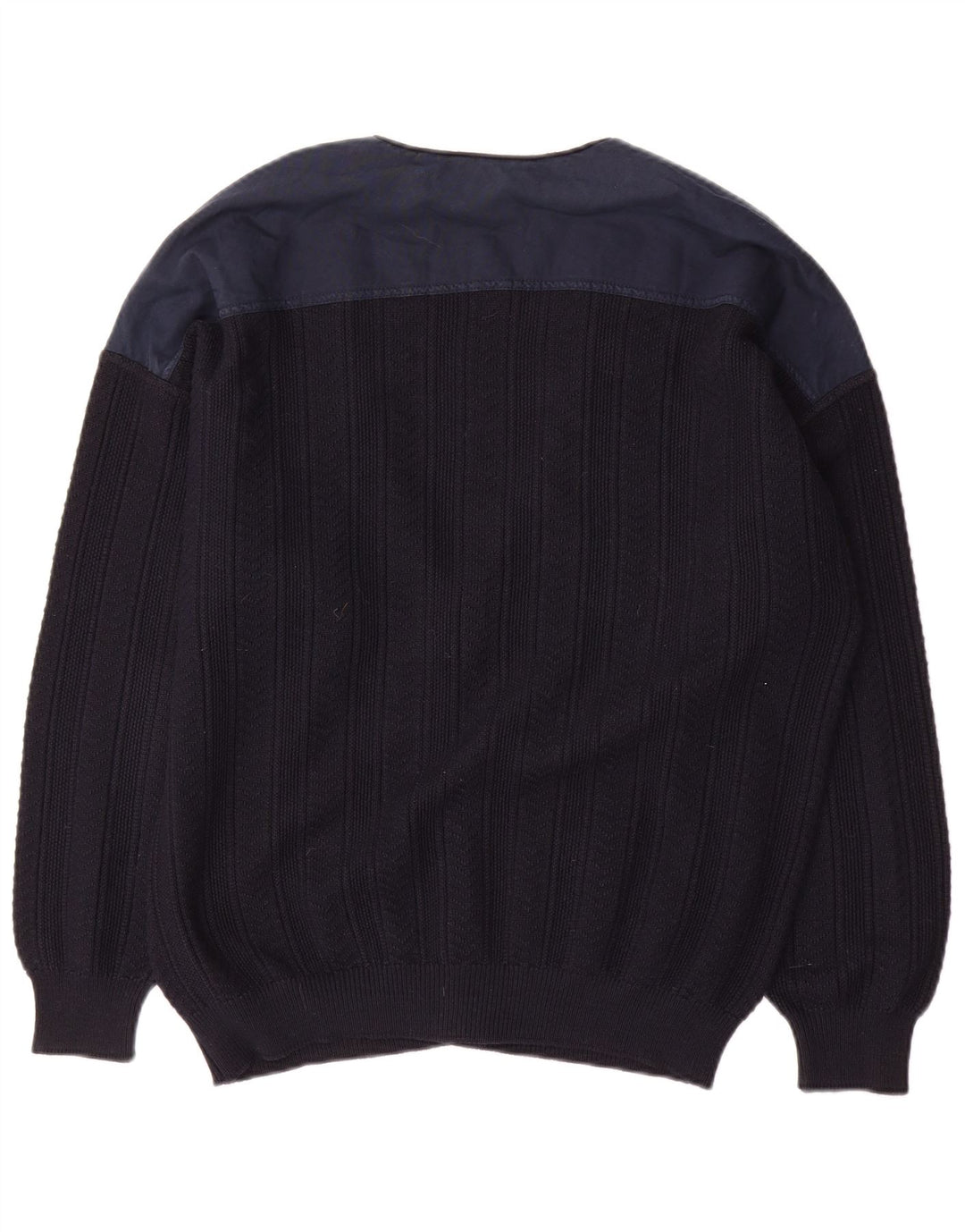 Maglione cardigan da uomo Il Granchio grande color block blu navy