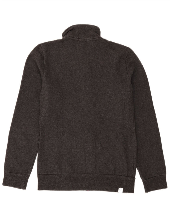 PUMA Girls Tracksuit Top Jacket 13-14 Years Grey Cotton